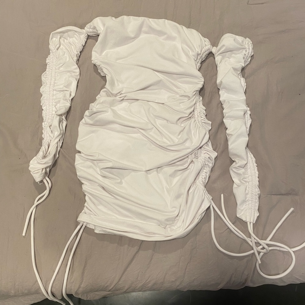 White mini dress